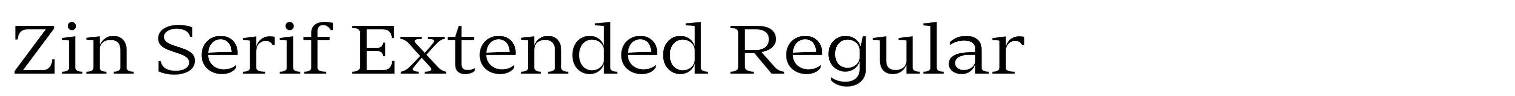 Zin Serif Extended Regular